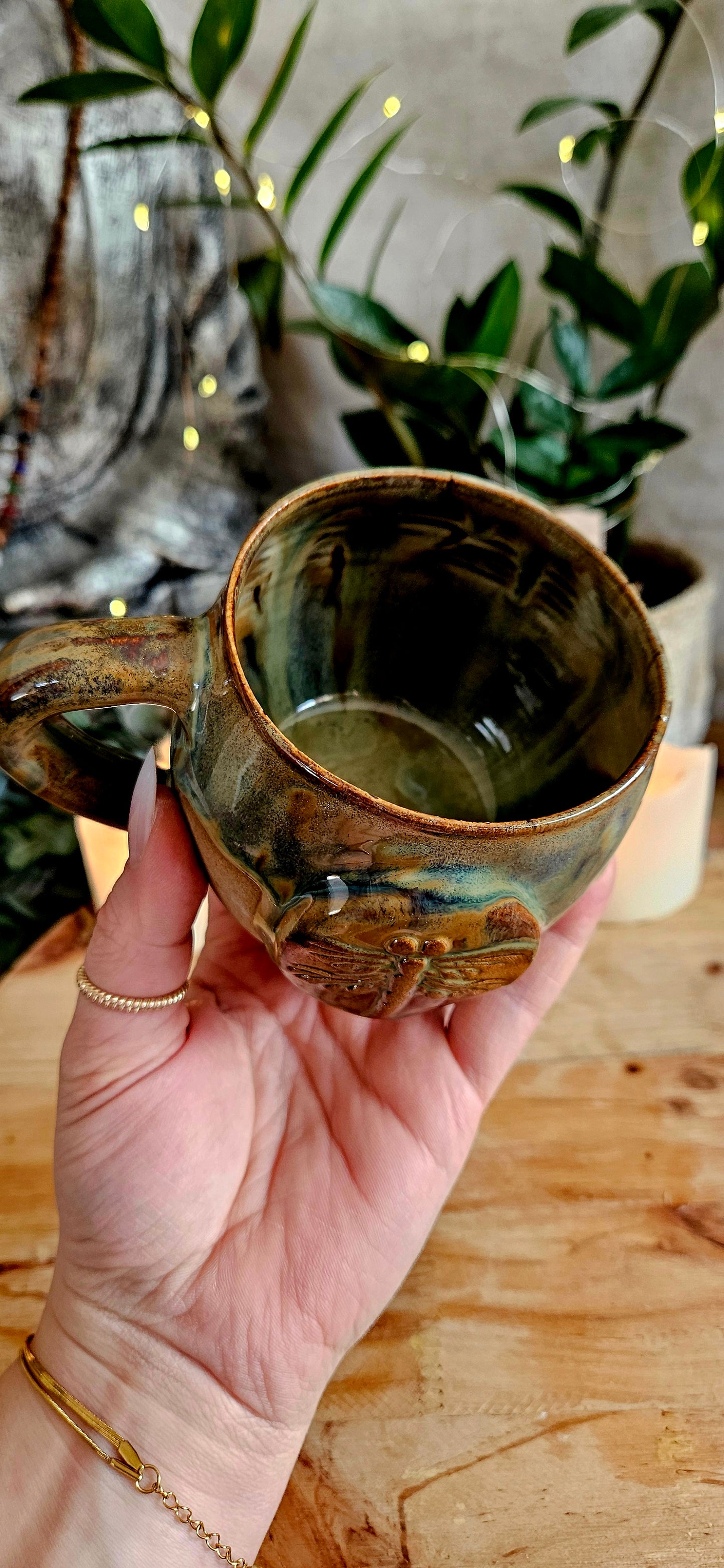 Einzigartige ,,Libellen" Tasse in Grün✨️🫶 B-Ware