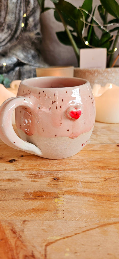 Wunderschöne Herztasse in Rosa😍🌷 B-Ware