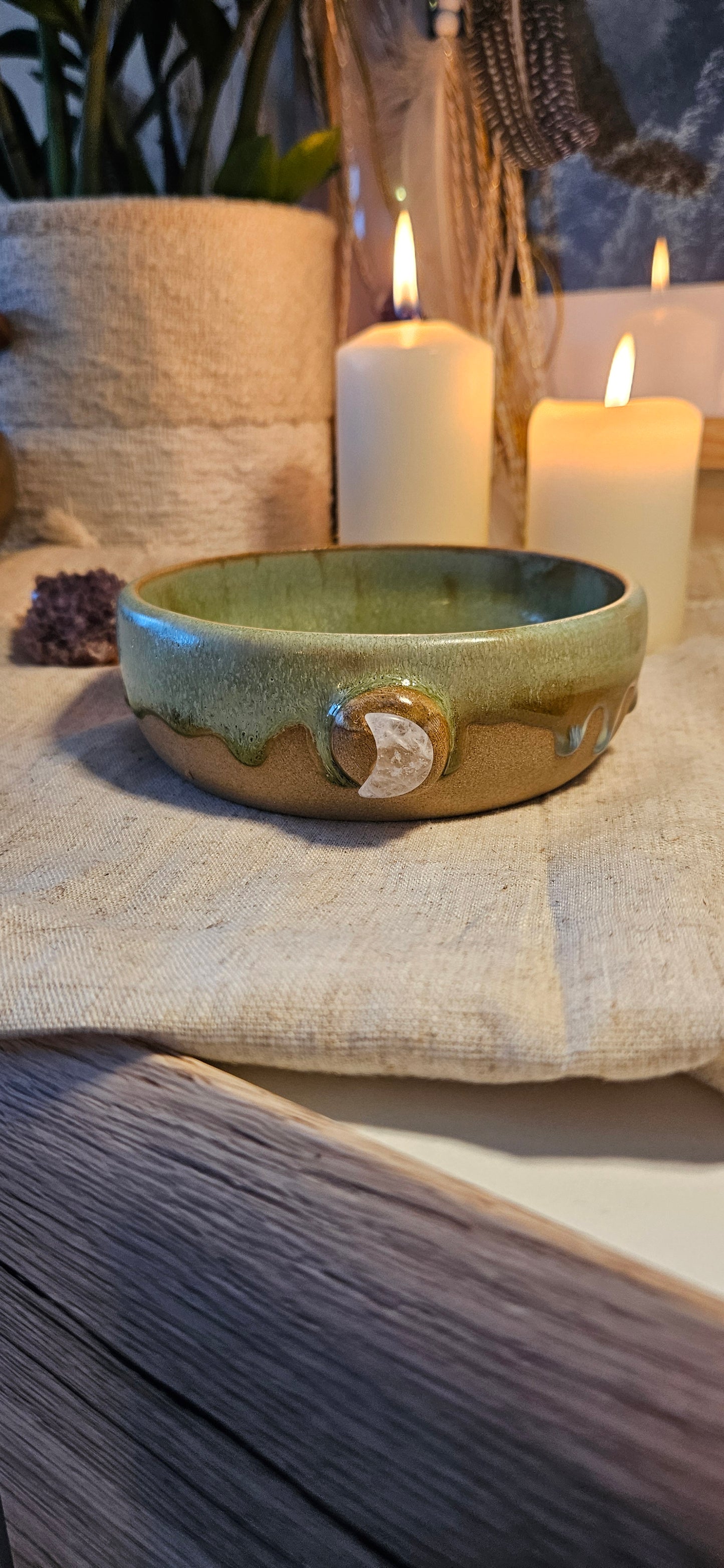 Mondschale in Grün B-Ware🧚‍♀️🌷