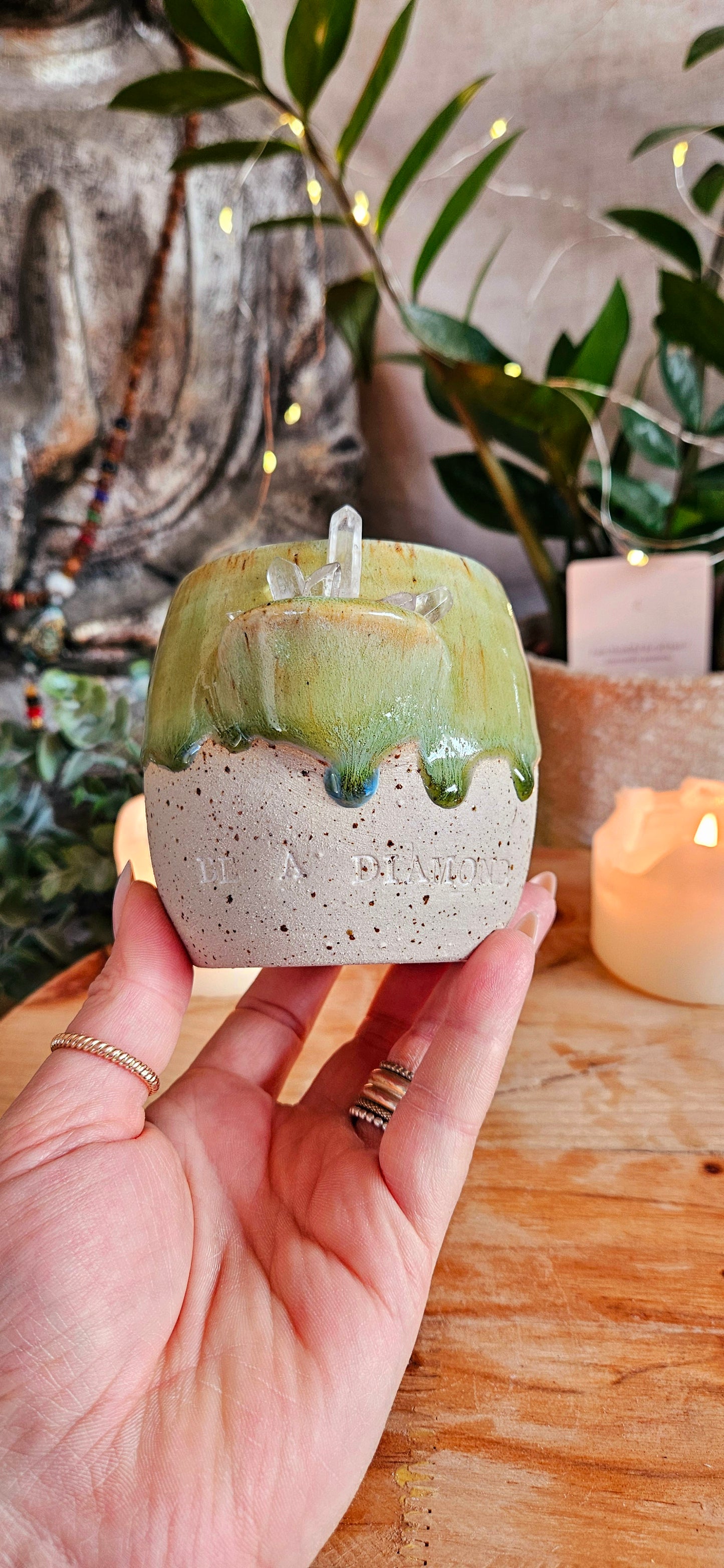 Wunderschöner Kristallbecher in Grün 💚✨️ B-Ware