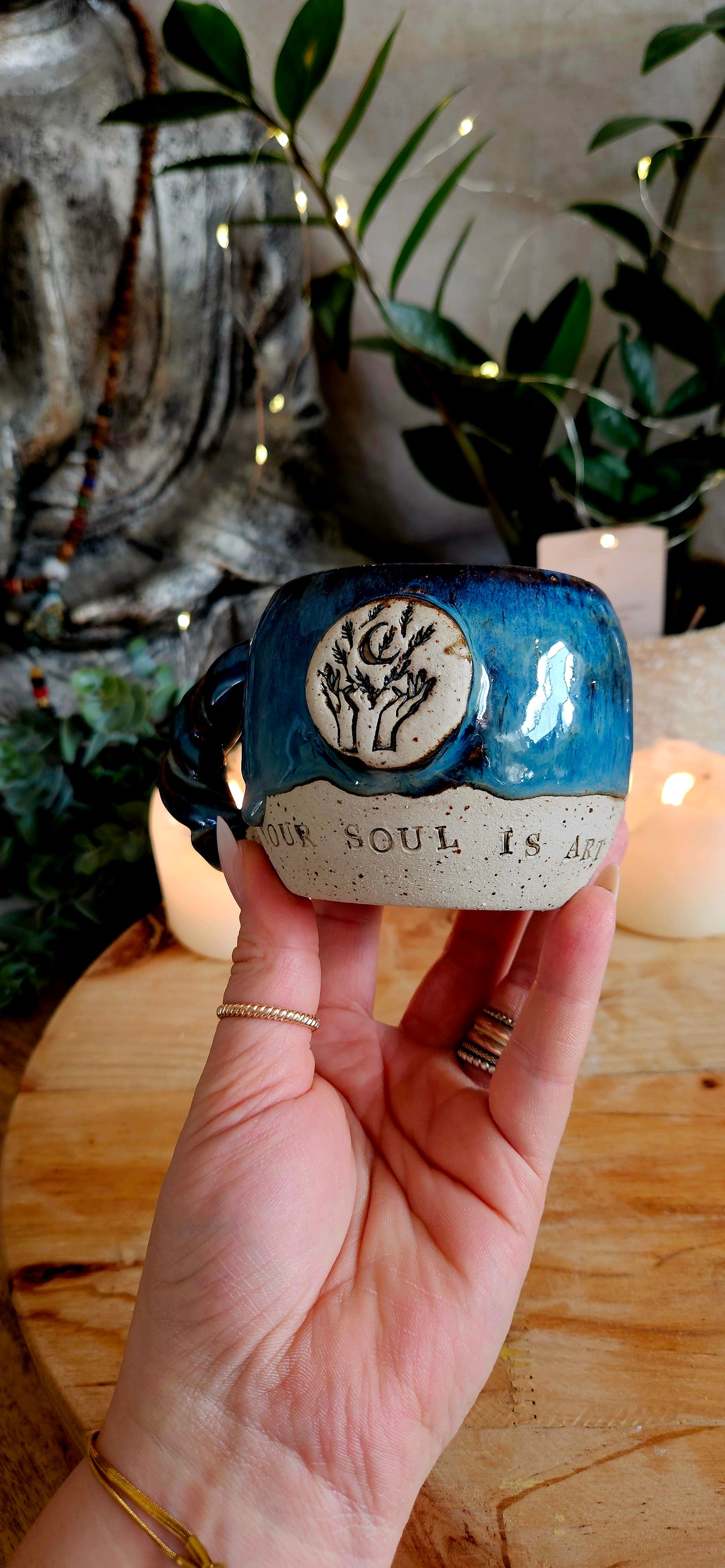 Kraftvoller ,,your soul is art" Tasse💙