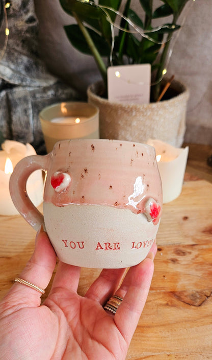 Zauberhafte Herztasse in Rosa🫶🌷 B-Ware