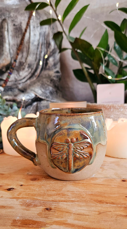 Einzigartige ,,Libellen" Tasse in Grün✨️🫶 B-Ware