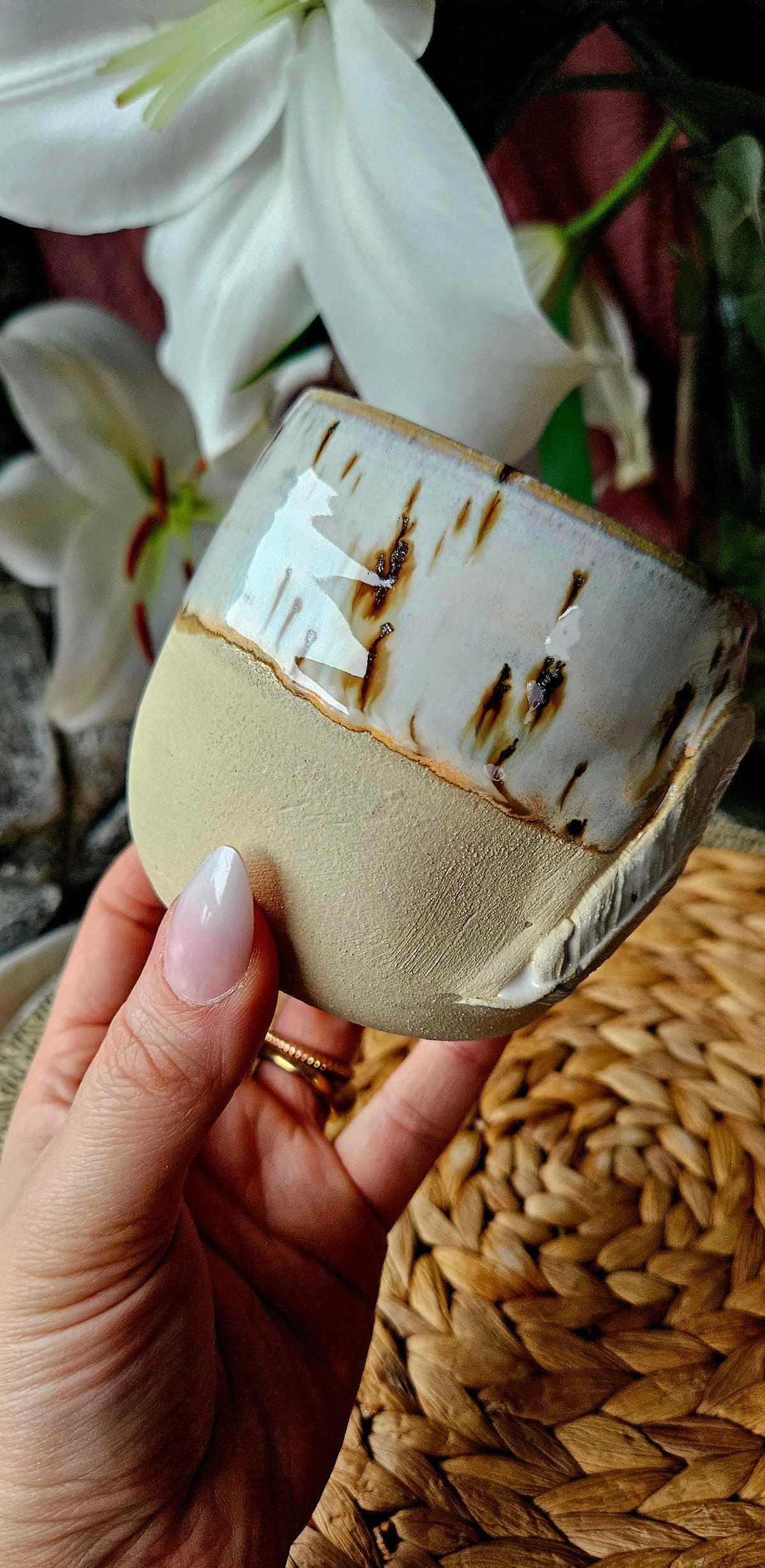 Einzigartiger ,,Feder" Becher in Creme Weiß 🫶💫