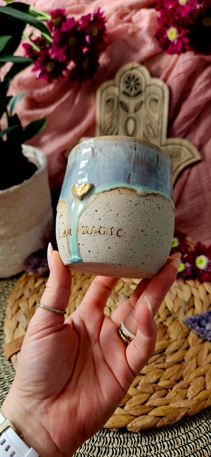 Traumhaft schöner ,,I am Magic Becher mit Goldherz🧘‍♀️✨️