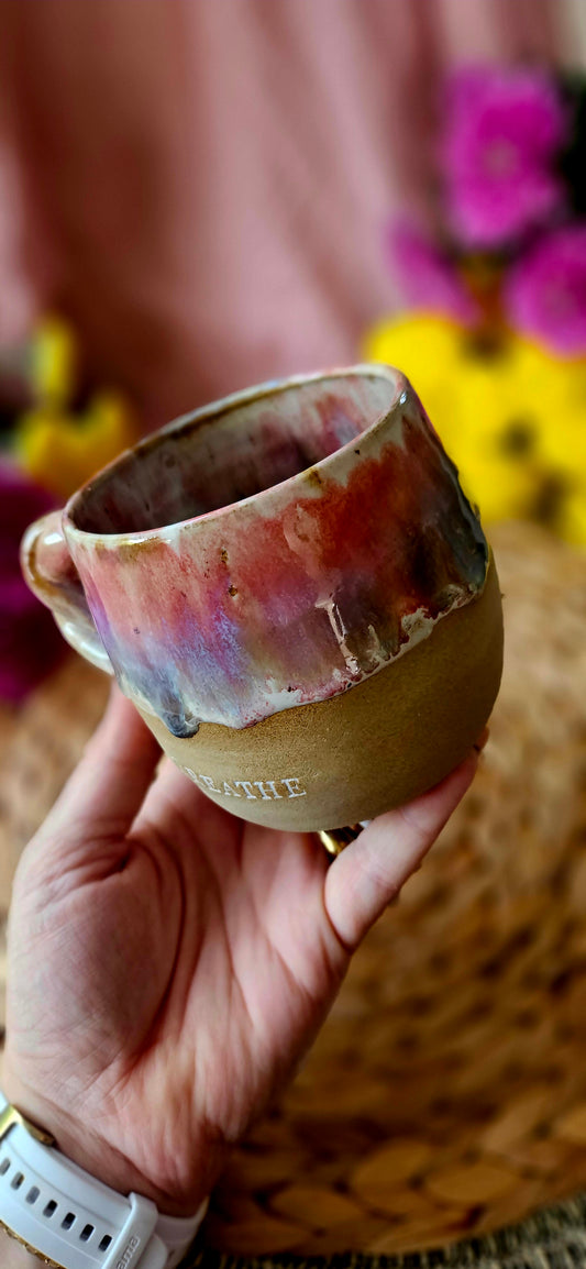 Traumhafte ,,Breathe" Tasse mit atemberaubenden Farben 🌷💫