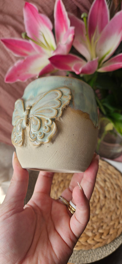 Wunderschöne Schmetterlingstasse in Türkis 🦋🫶