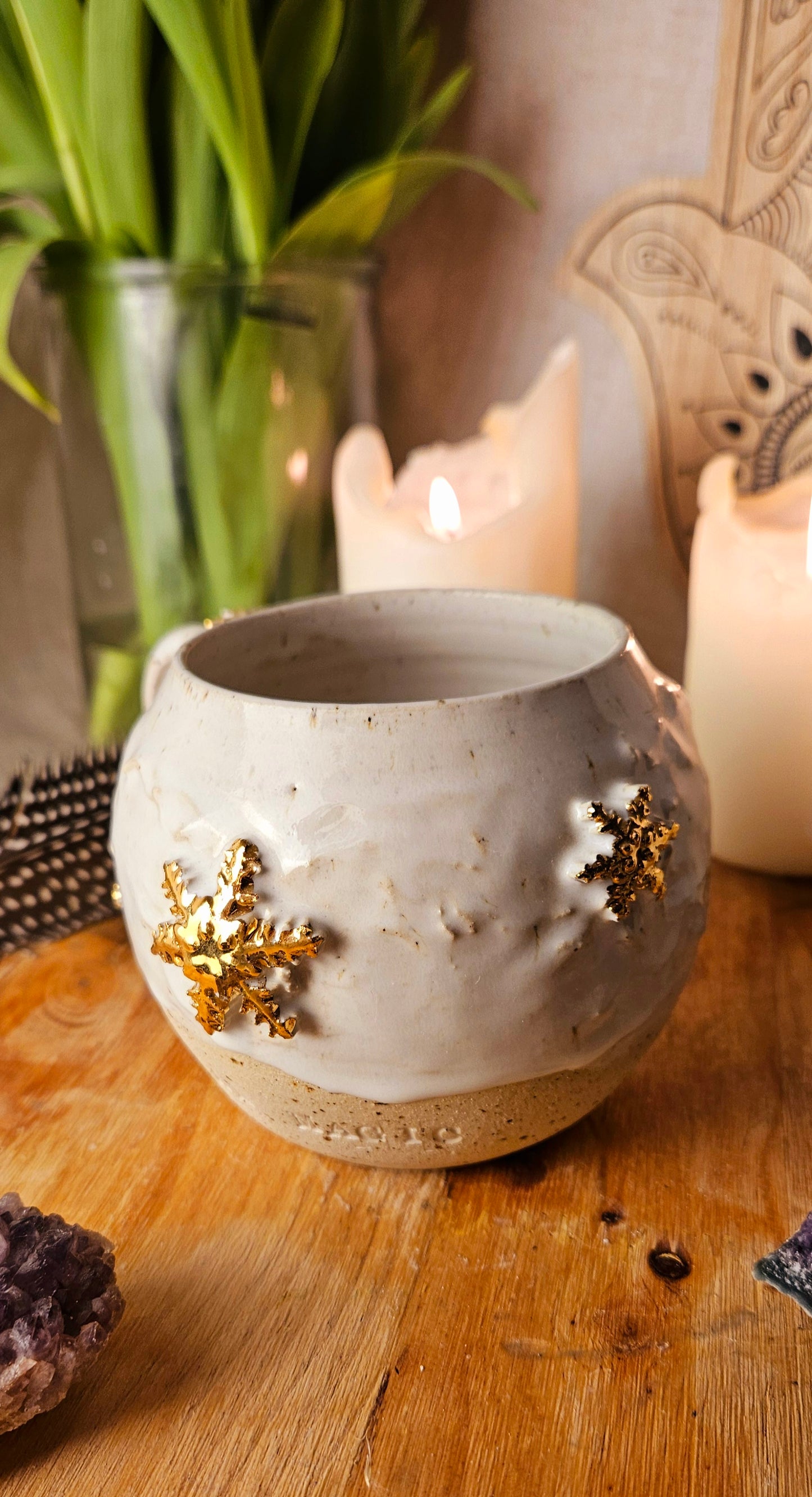 Atemberaubende ,,Schneeflocken " Tasse mit Echtgold🌷✨️🫶