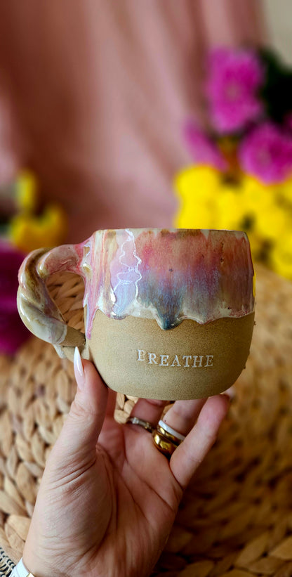 Traumhafte ,,Breathe" Tasse mit atemberaubenden Farben 🌷💫