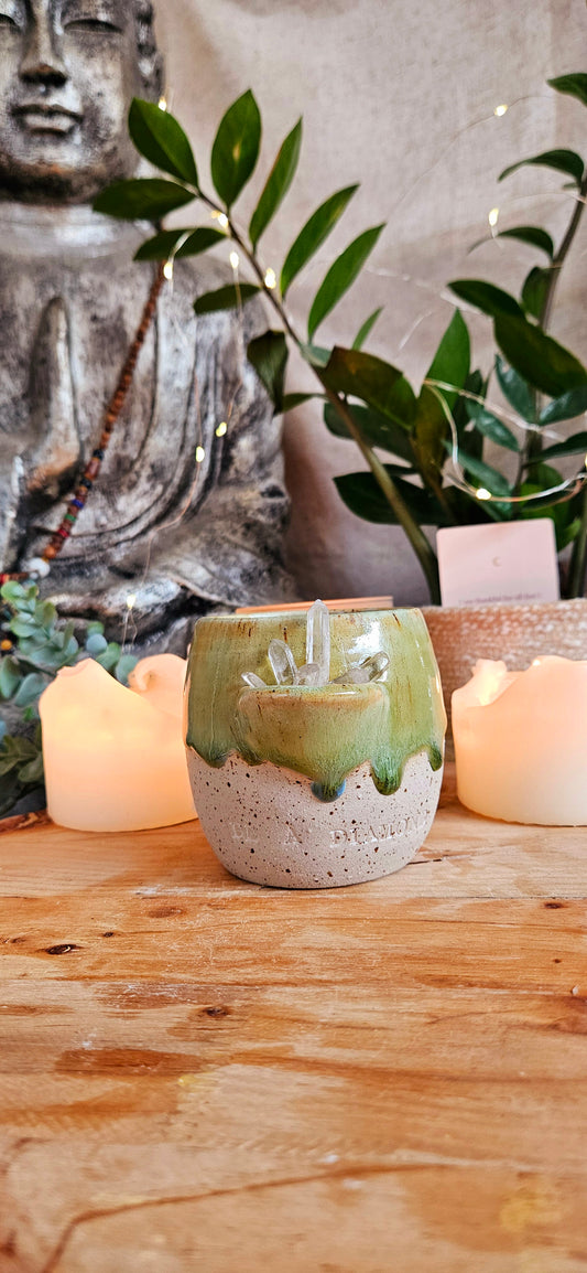 Wunderschöner Kristallbecher in Grün 💚✨️ B-Ware