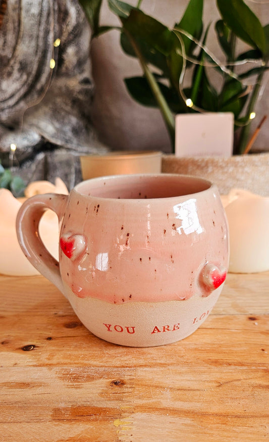 Wunderschöne Herztasse in Rosa😍🌷 B-Ware