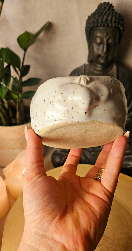 Ganz besondere Katzenschale in weiß mit Katzenschnautze 🐱 🐈