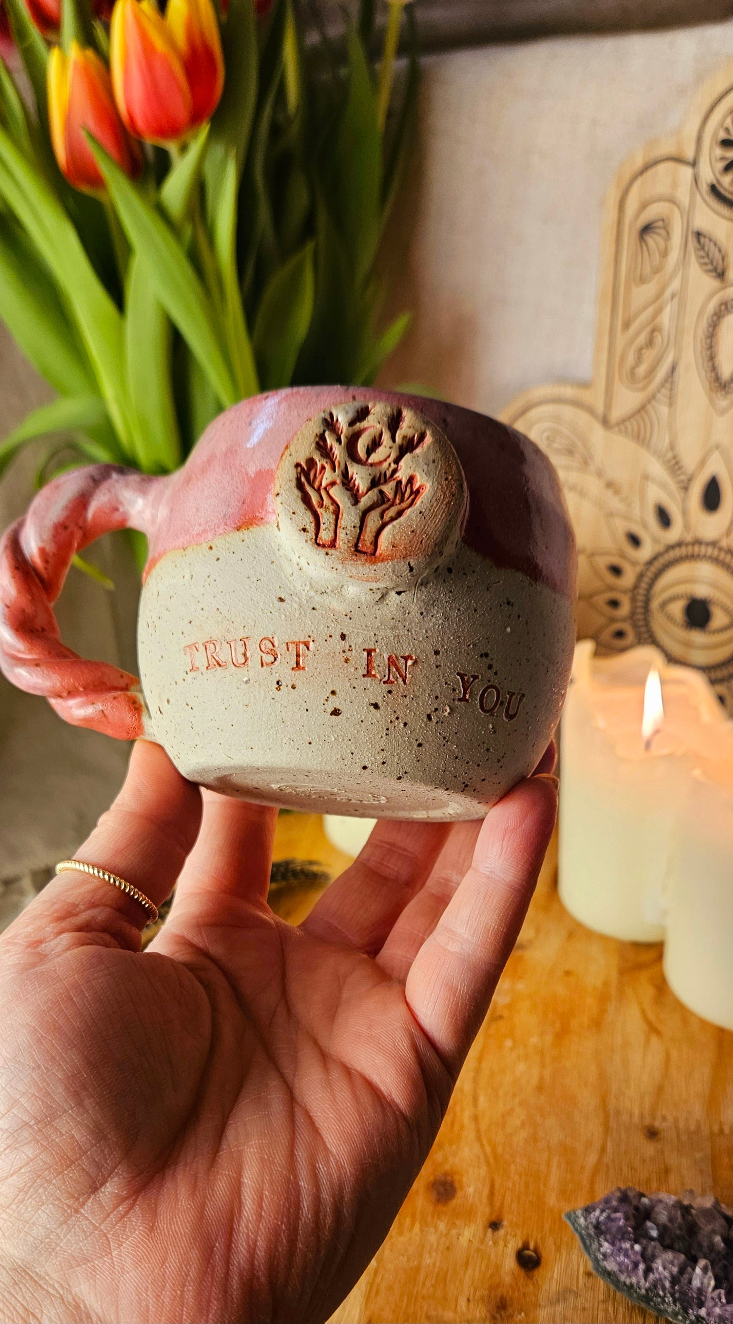Zauberhafte ,,Trust in you" Tasse in Pink💕🫶 B- Ware