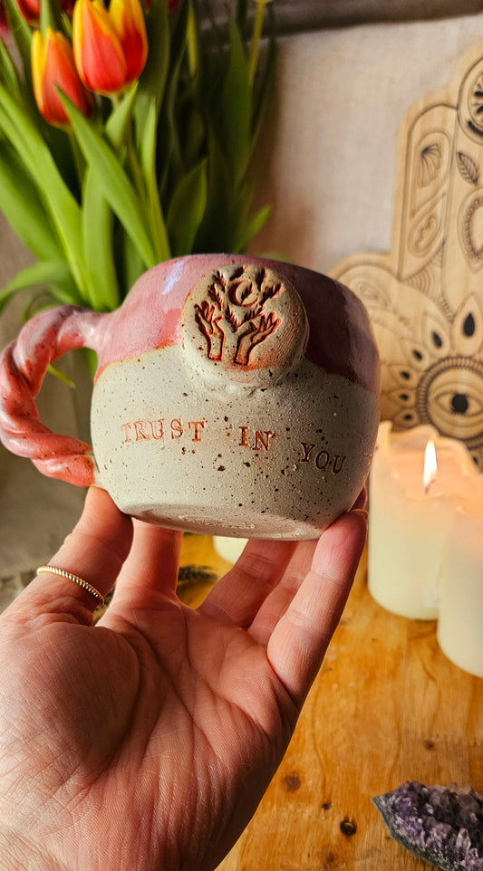 Zauberhafte ,,Trust in you" Tasse in Pink💕🫶 B- Ware