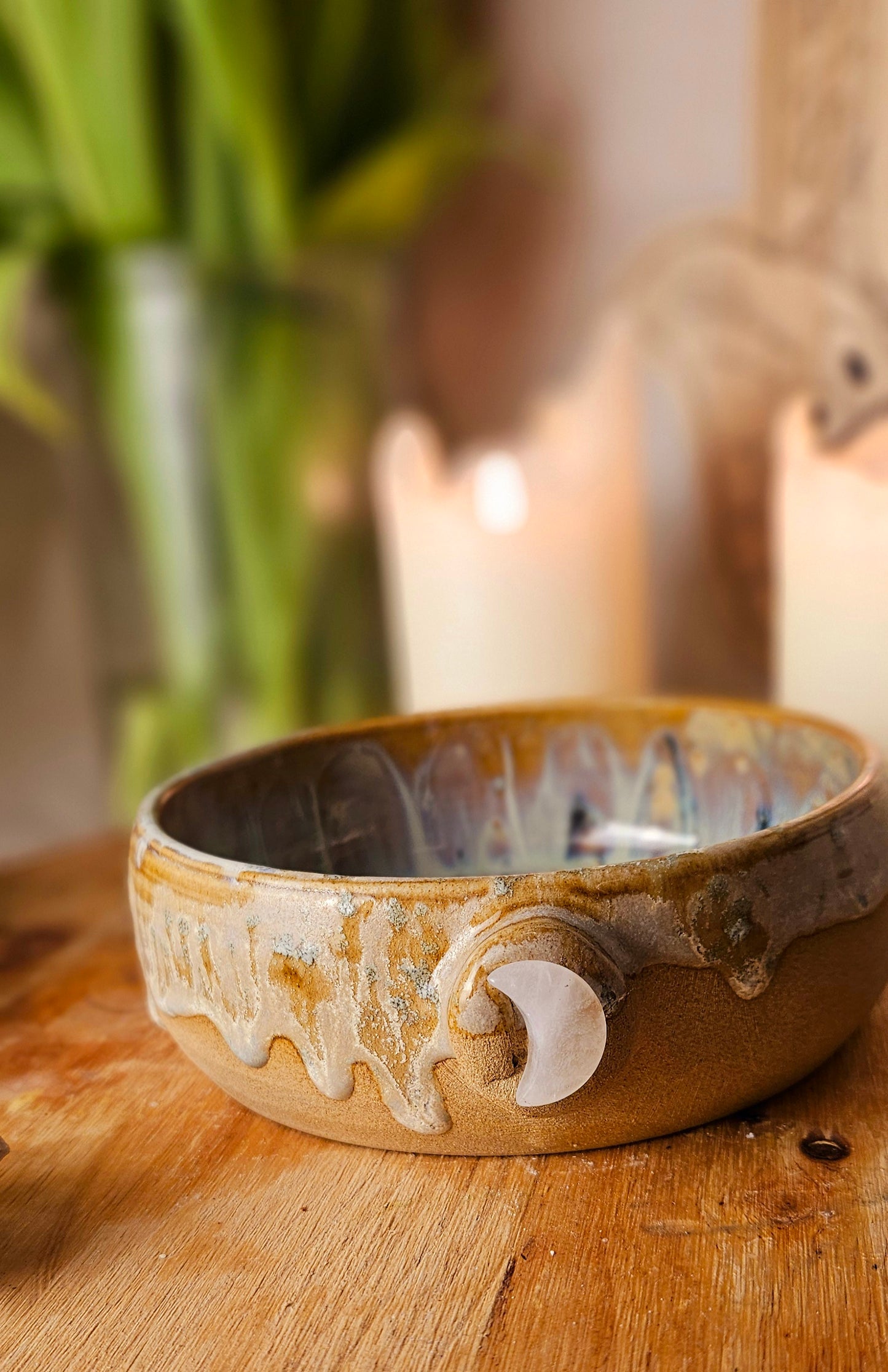 Einzigartige Kristallschale mit Mond🌙🌷