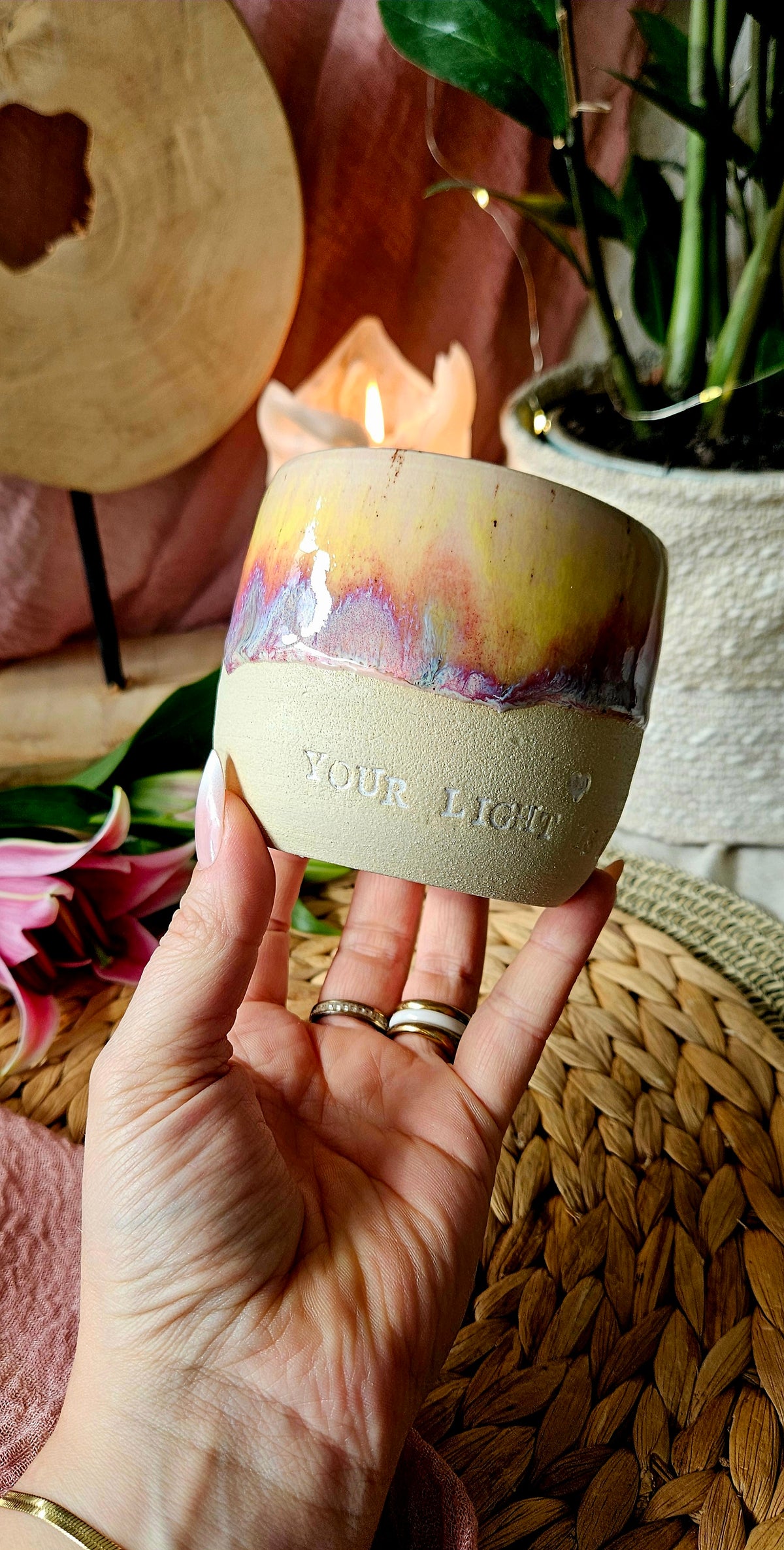 Atemberaubender ,,your light is  Magic" Becher 🥰🌷💫