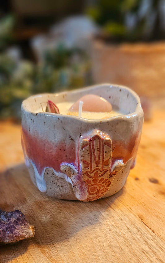 Kristallkerze ,,Hamsa Hand" Pumkin🔮✨️