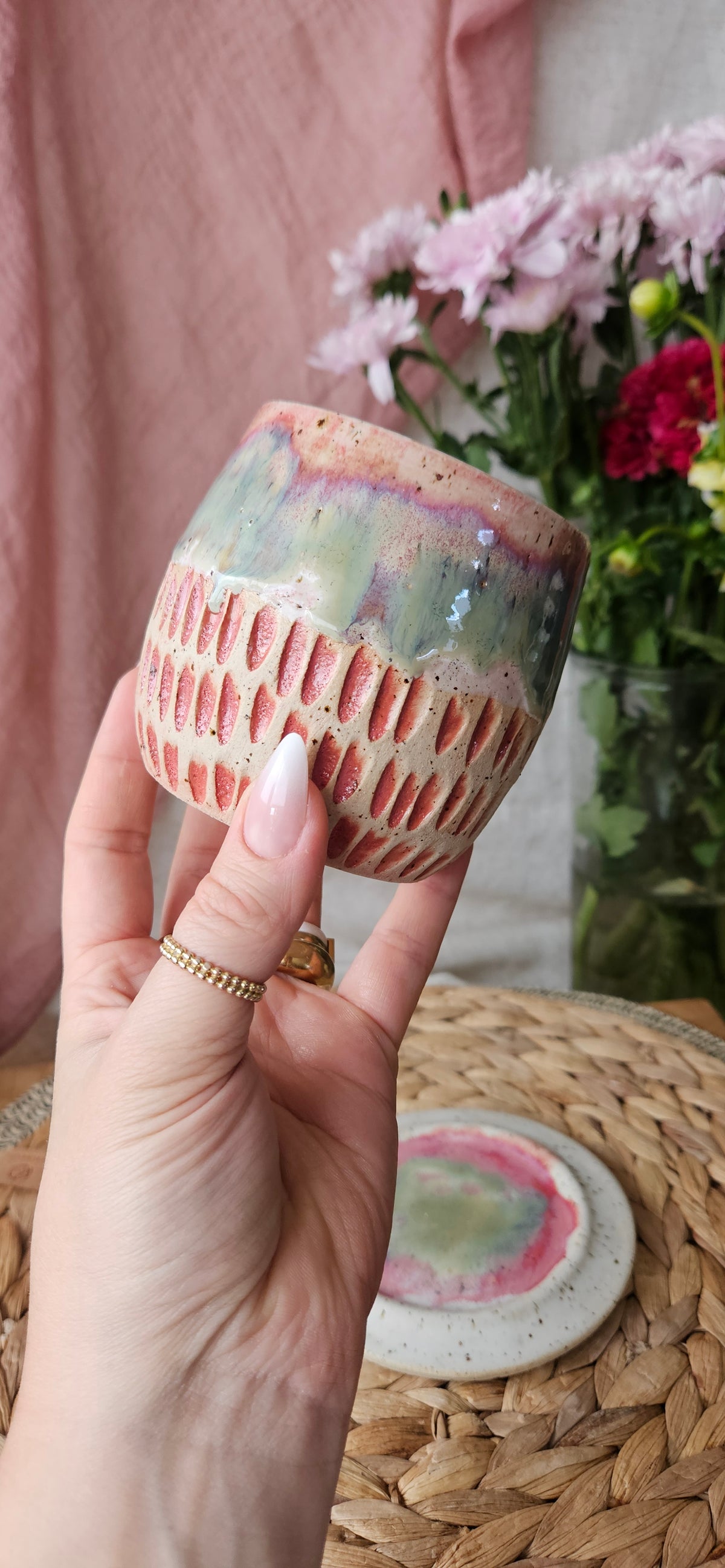 Traumhafte Tasse mit einzigartigen Farbverläufen ☺️🌷