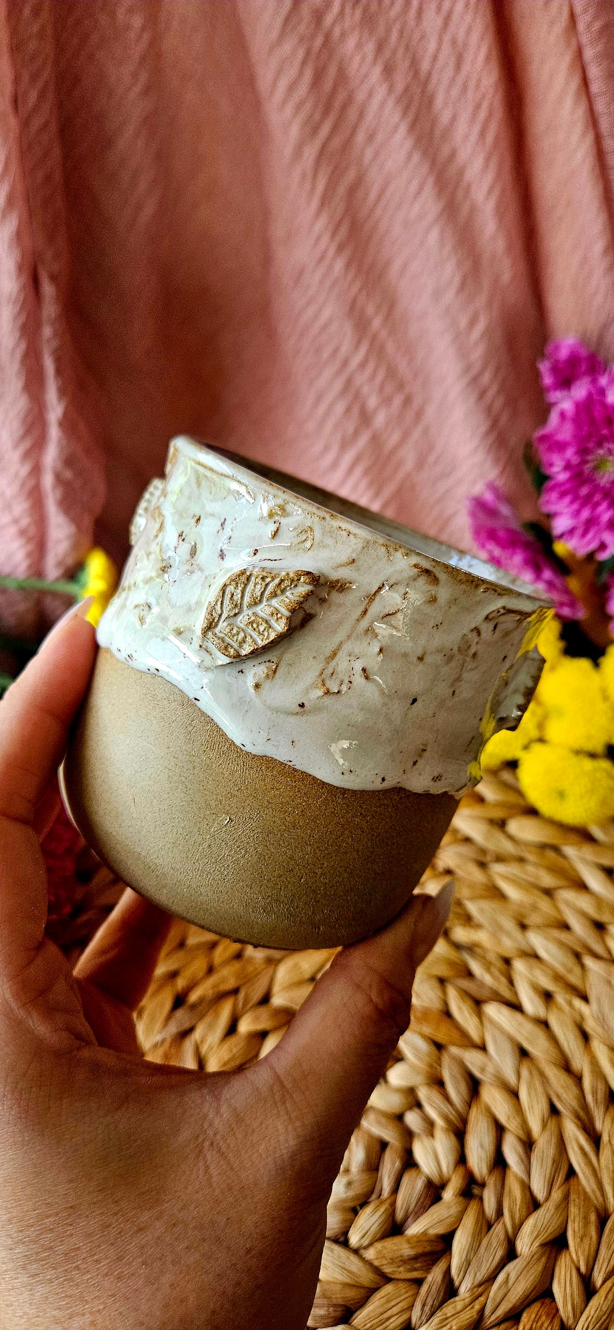 Einzigartiger Herbst Becher mit Blättern🍂💫