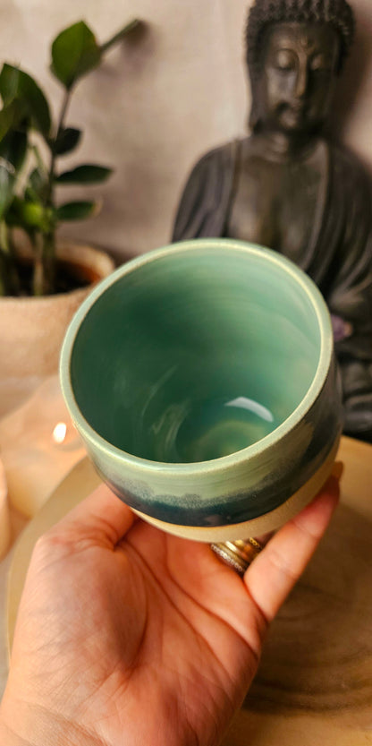 Wunderschöner Kaffebecher Grün/Türkis💚