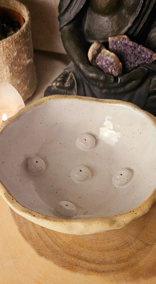 Edle handgeformte Räucherschale in Natur 🧘‍♀️✨️