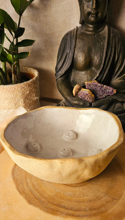 Edle handgeformte Räucherschale in Natur 🧘‍♀️✨️