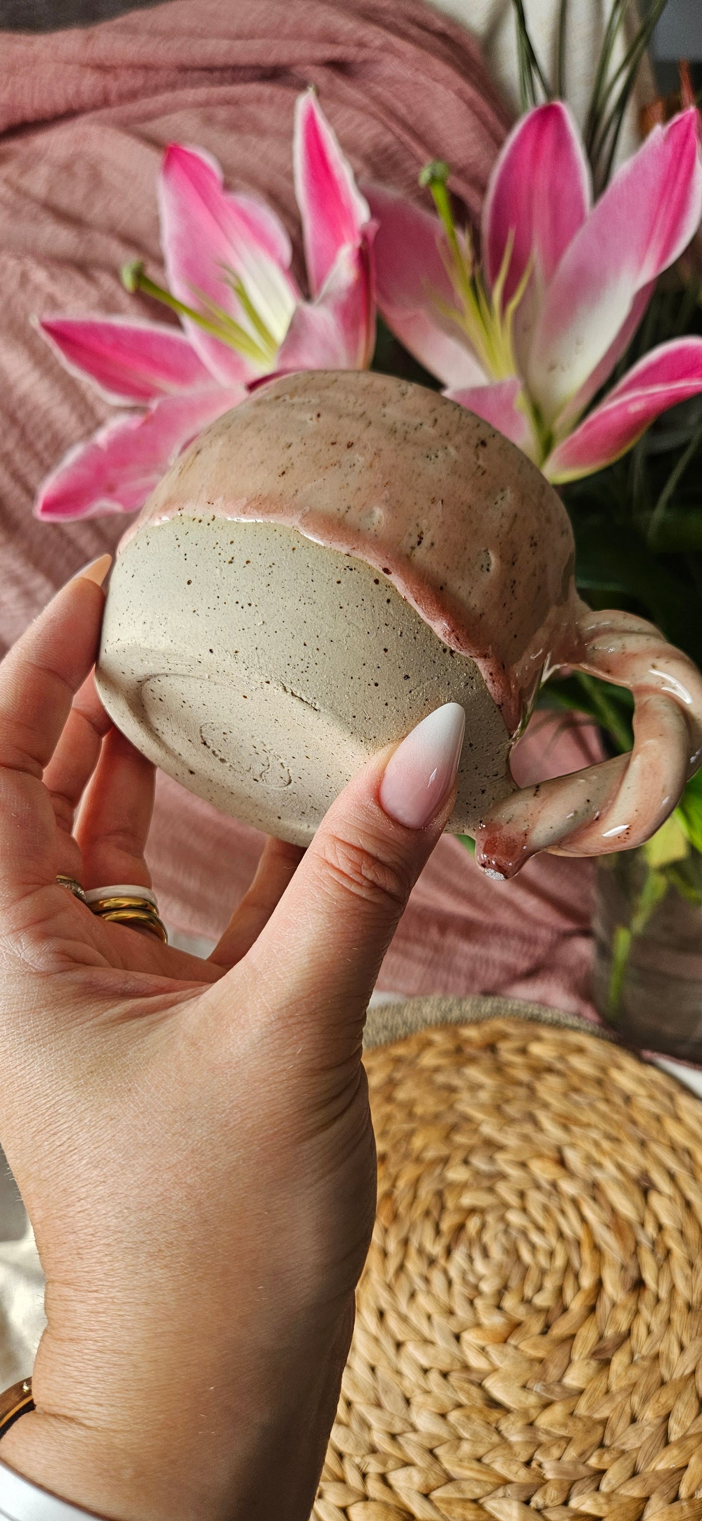 Zauberhafte Blümchentasse in Rosè🪷🫶