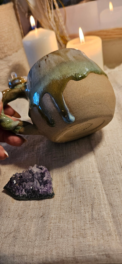 Traumhafte Kristalltasse in Grün🫶🌙