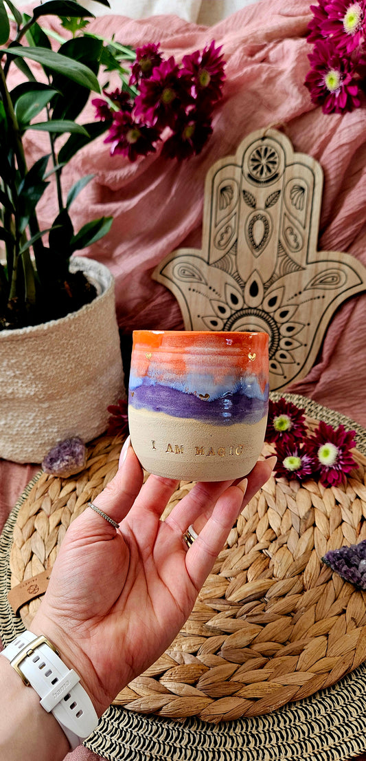 Wunderschöner ,,I am Magic" Becher mit Goldherzen 🌷 🫶