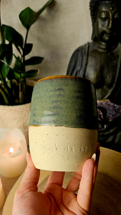 Traumhaft schöner ,,your soul is art" Becher💚