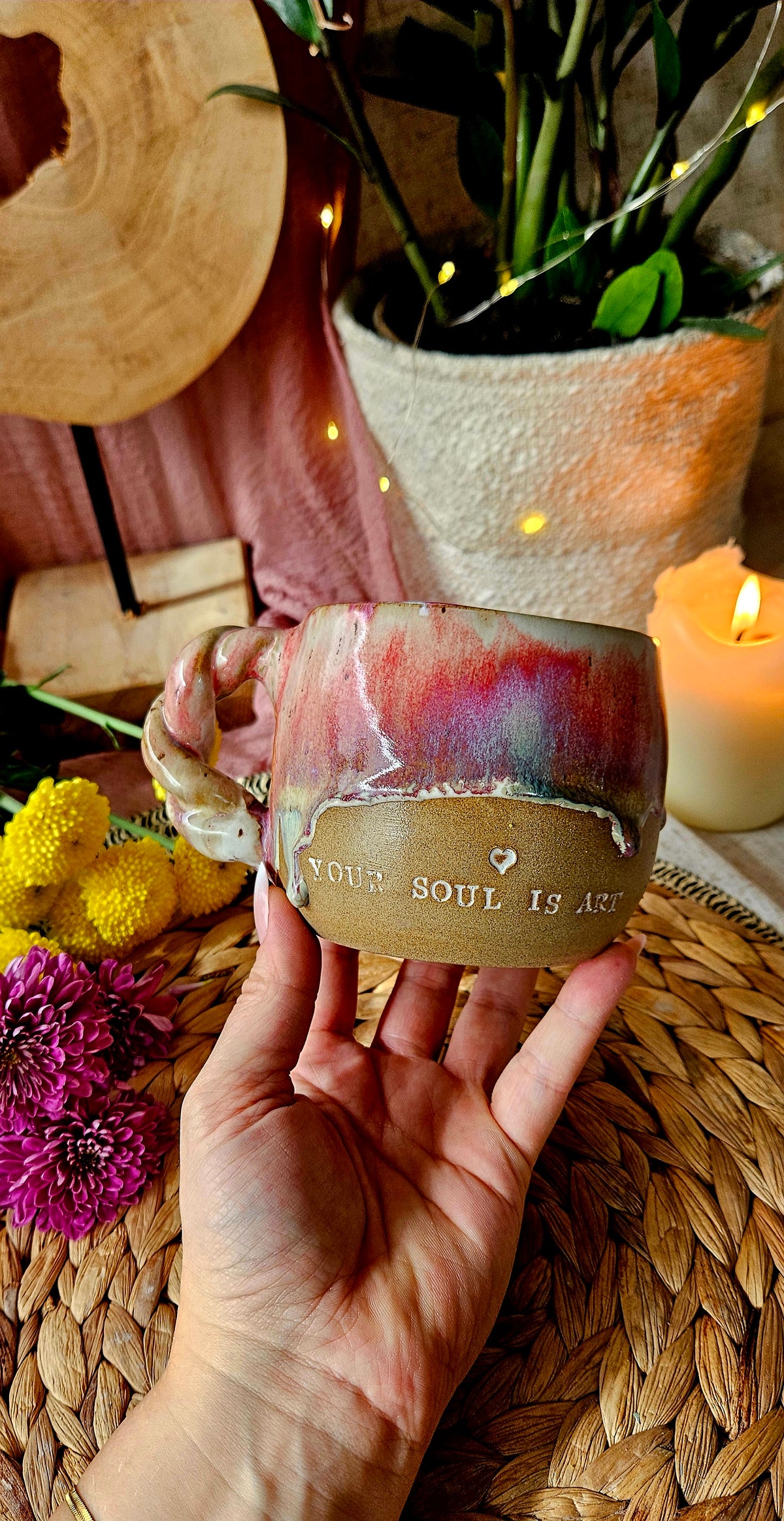 Wunderschöne ,,your Soul is Art" Tasse💫🌷🌺