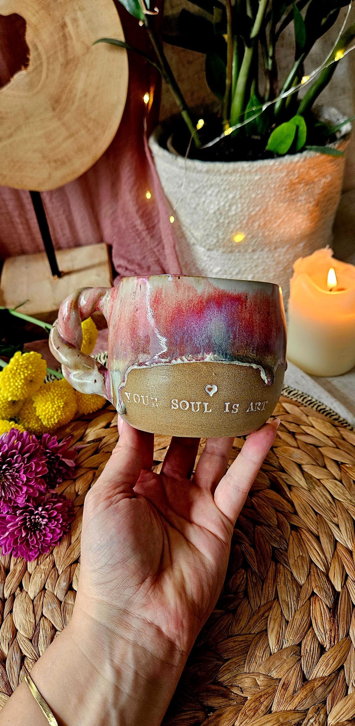 Wunderschöne ,,your Soul is Art" Tasse💫🌷🌺