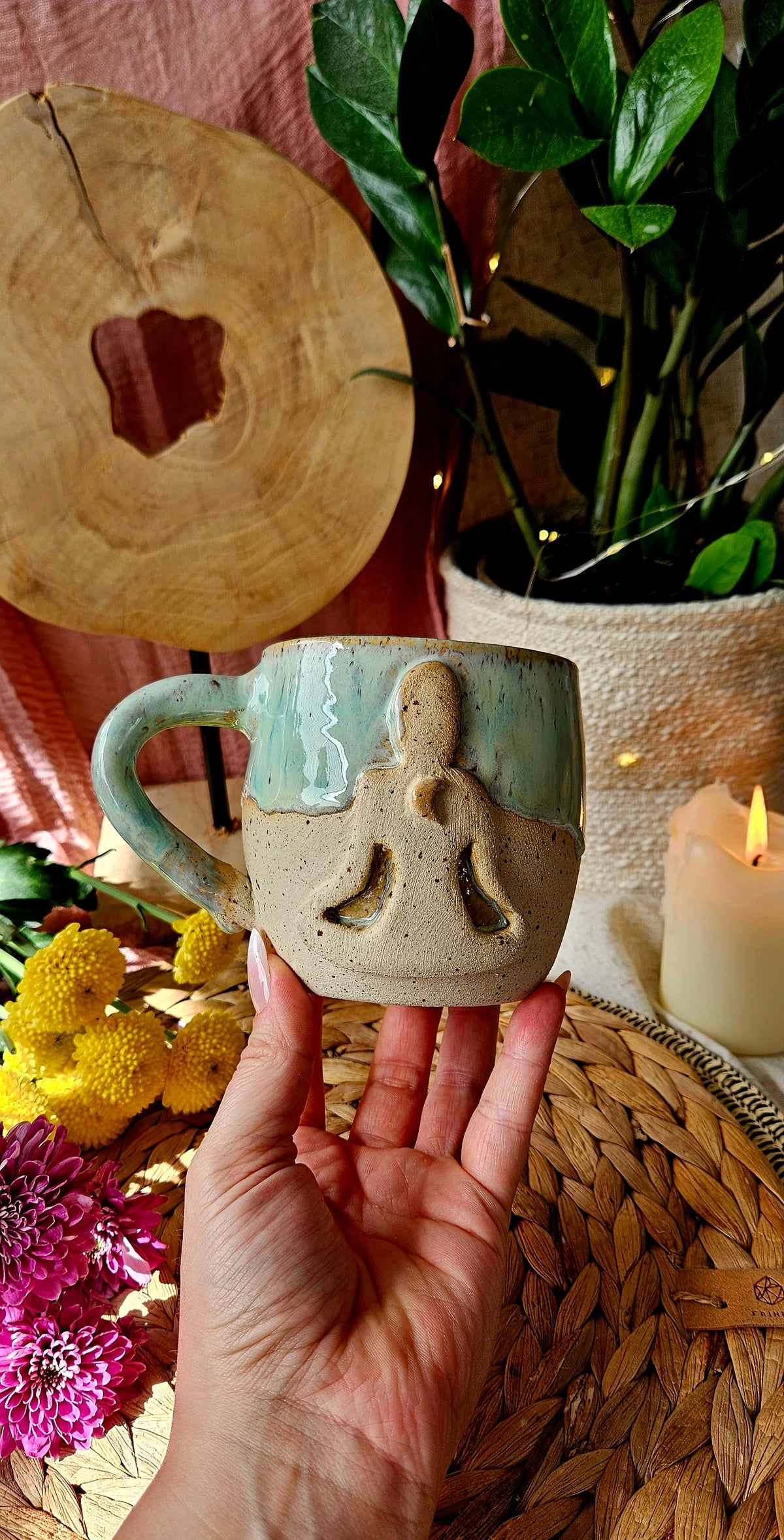 Wunderschöne Meditationstasse in Türkis🧘‍♀️🫶🌷