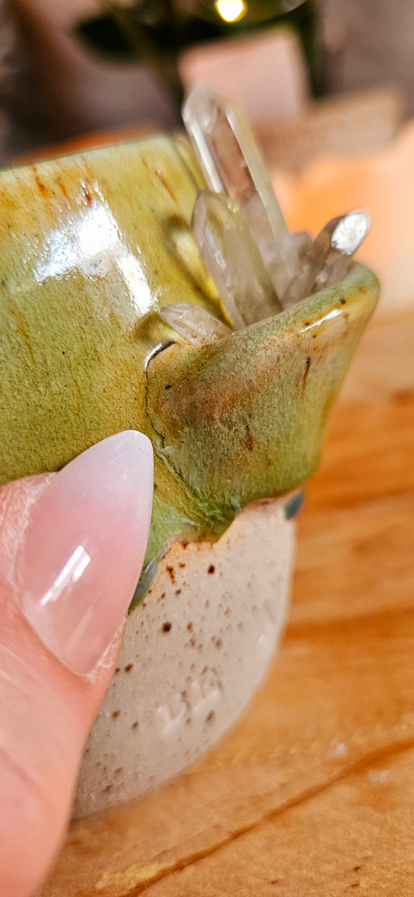 Wunderschöner Kristallbecher in Grün 💚✨️ B-Ware