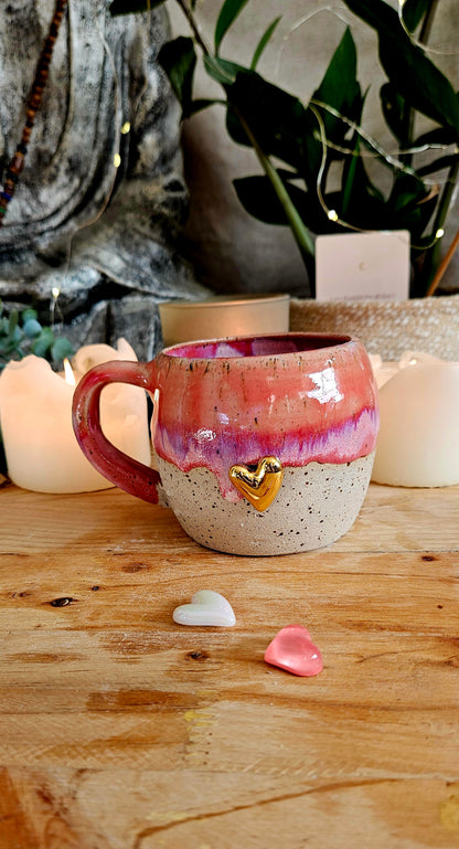 Wunderschöne Magnettasse in Pink mit drei Magneten🫶🌷 B-Ware