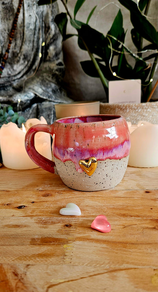 Wunderschöne Magnettasse in Pink mit drei Magneten🫶🌷 B-Ware