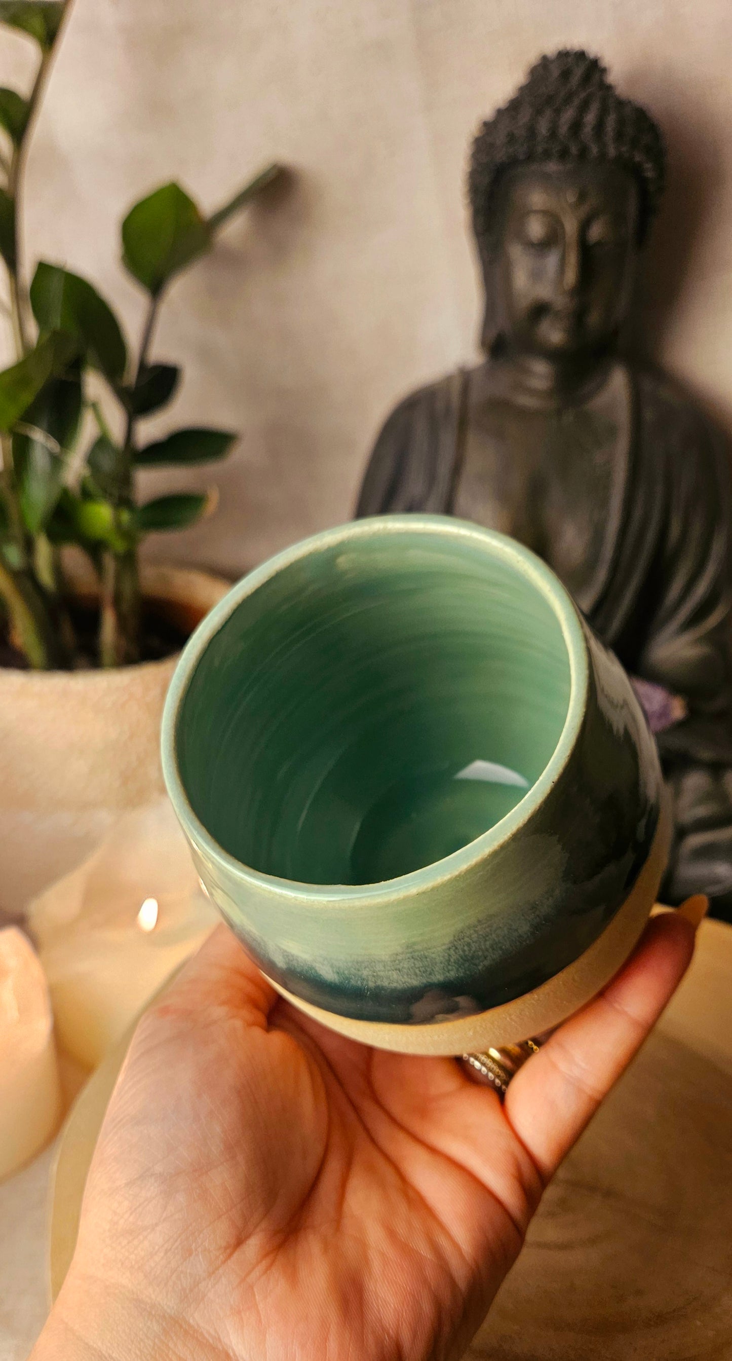Zauberhafter Kaffebecher Grün/Türkis💚