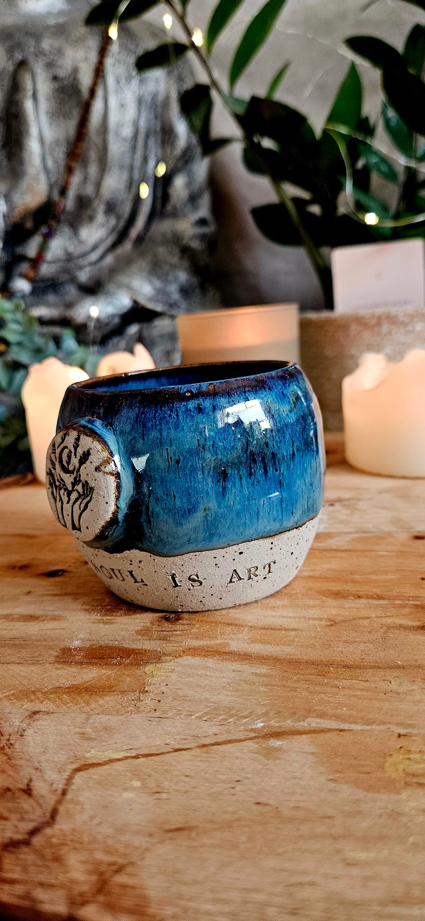 Kraftvoller ,,your soul is art" Tasse💙