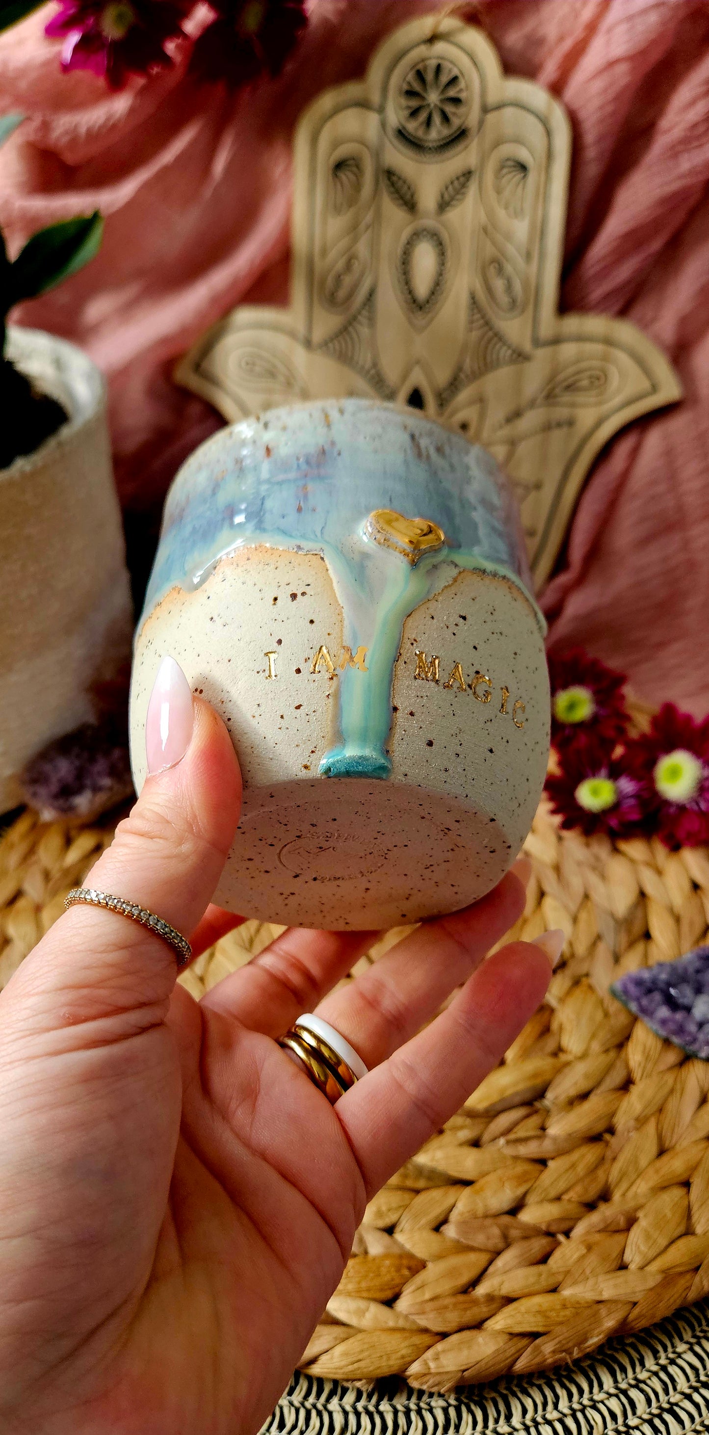Traumhaft schöner ,,I am Magic Becher mit Goldherz🧘‍♀️✨️