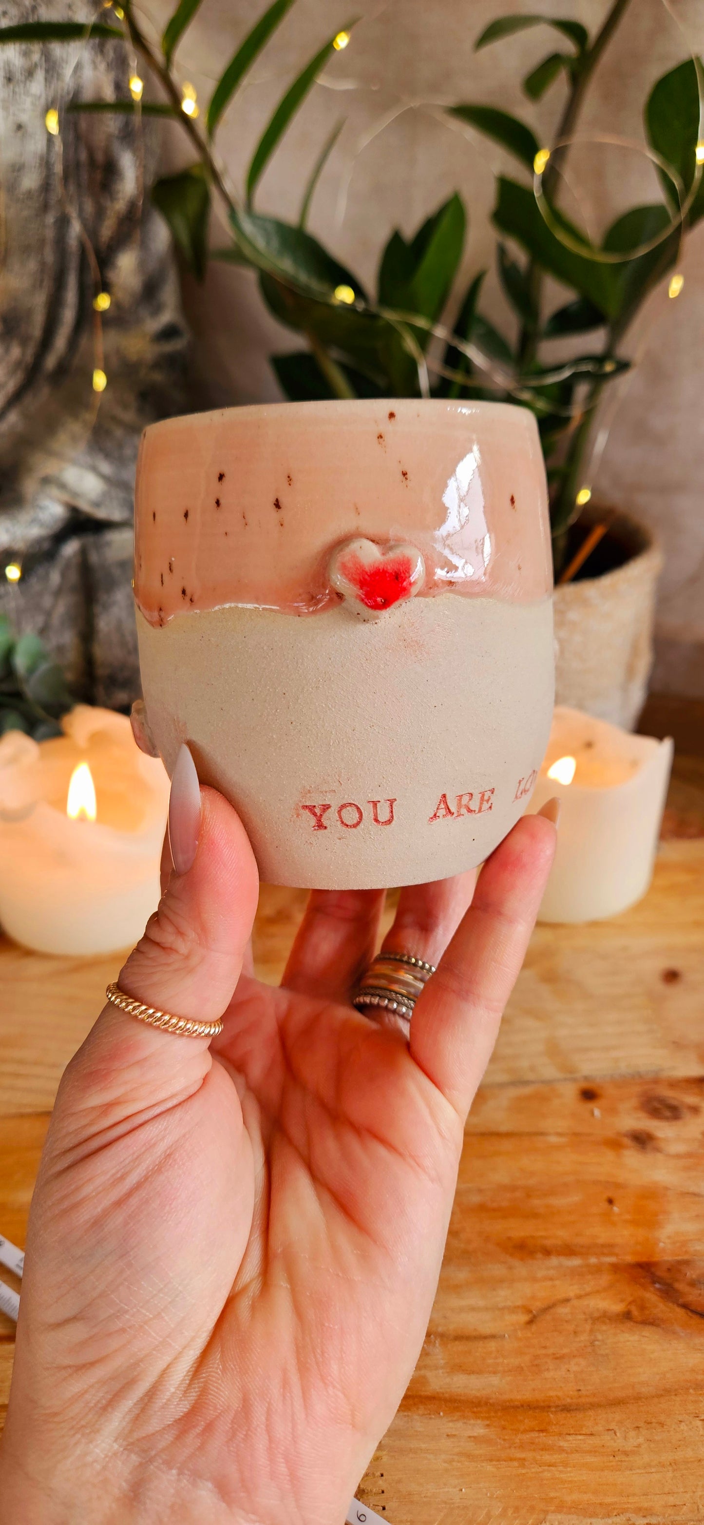 Wunderschöner ,,Herzbecher" in Rosa 💗✨️ B-Ware