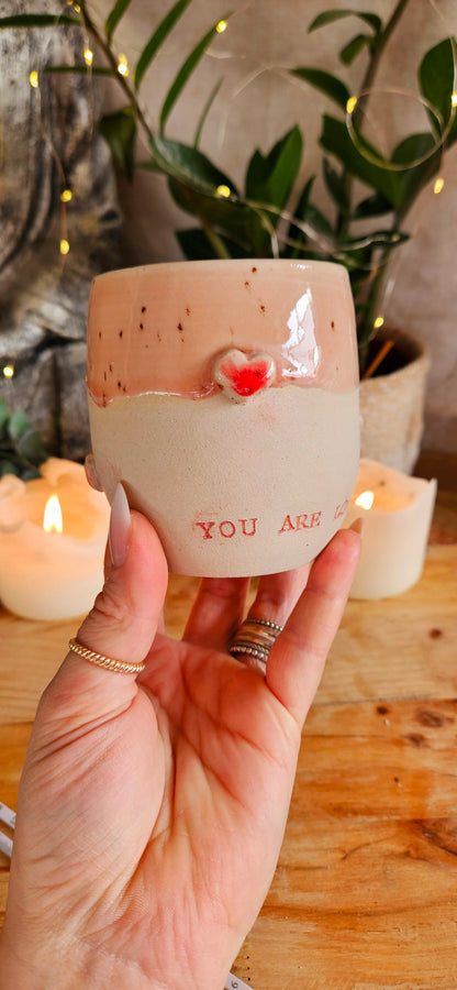 Wunderschöner ,,Herzbecher" in Rosa 💗✨️ B-Ware