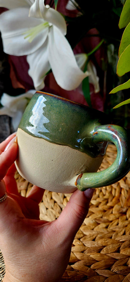 Zauberhafte ,,Sonnen" Tasse in Waldgrün✨️🌷