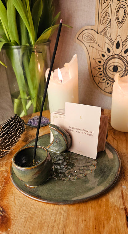Traumhaft schöner Meditationsteller in Grün 🧘‍♀️🫶🌷