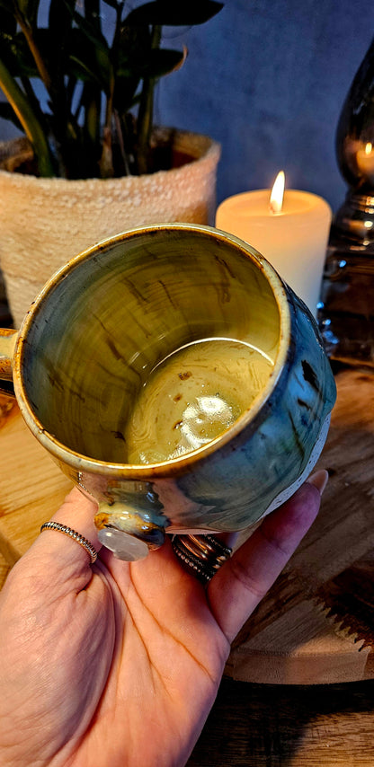 Zauberhafte ,,Vollmondin" Tasse mit Kristall🌙✨️