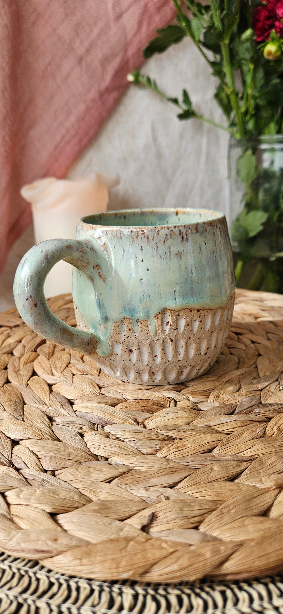 Wunderschöne Tasse in Türkis mit tollen verläufen☺️🧚‍♀️