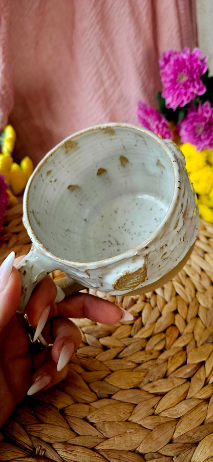 Traumhaft schöne Herbst Tasse mit Blättern in weiß🍂💫