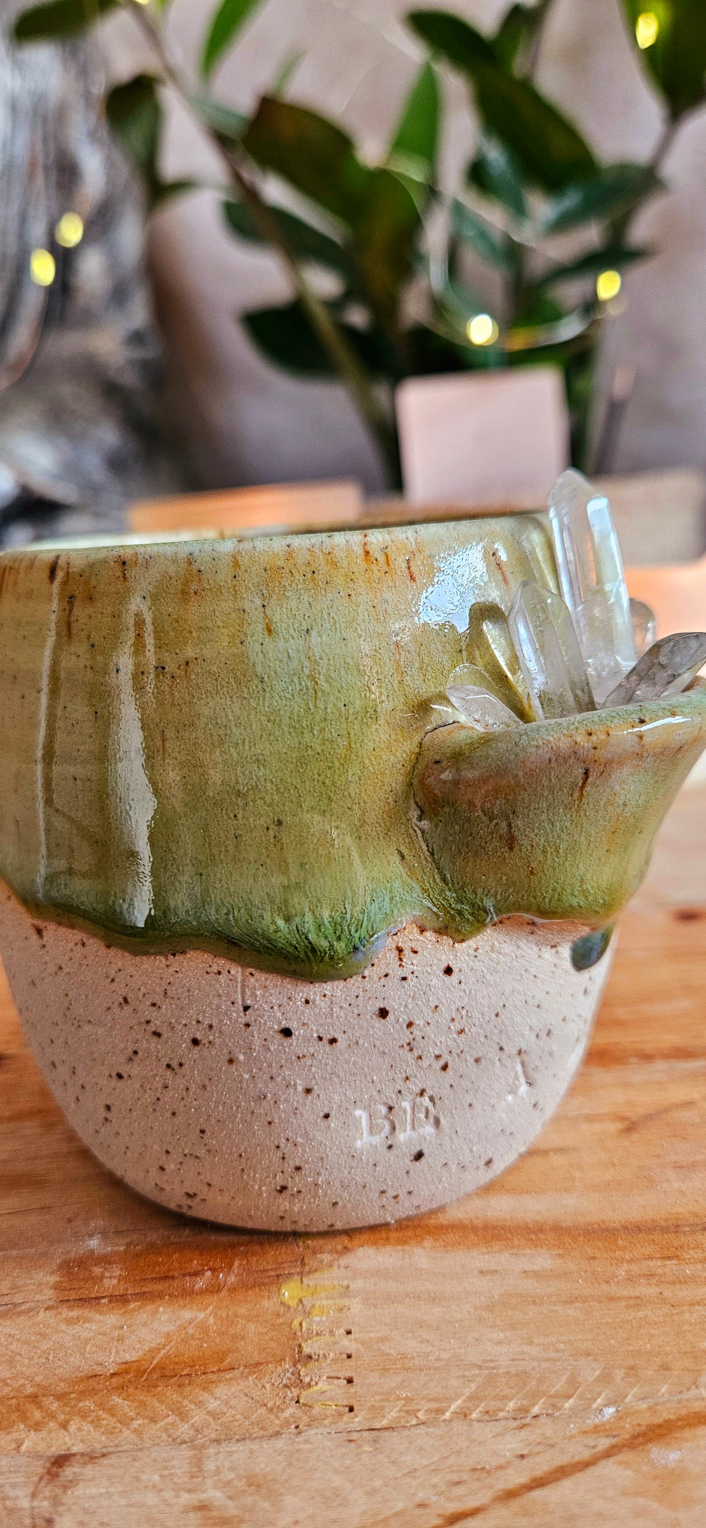 Wunderschöner Kristallbecher in Grün 💚✨️ B-Ware