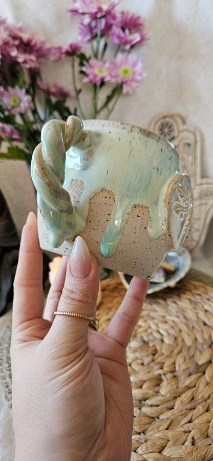 Atemberaubende Libellen Tasse in Türkis🦋🌸🌷