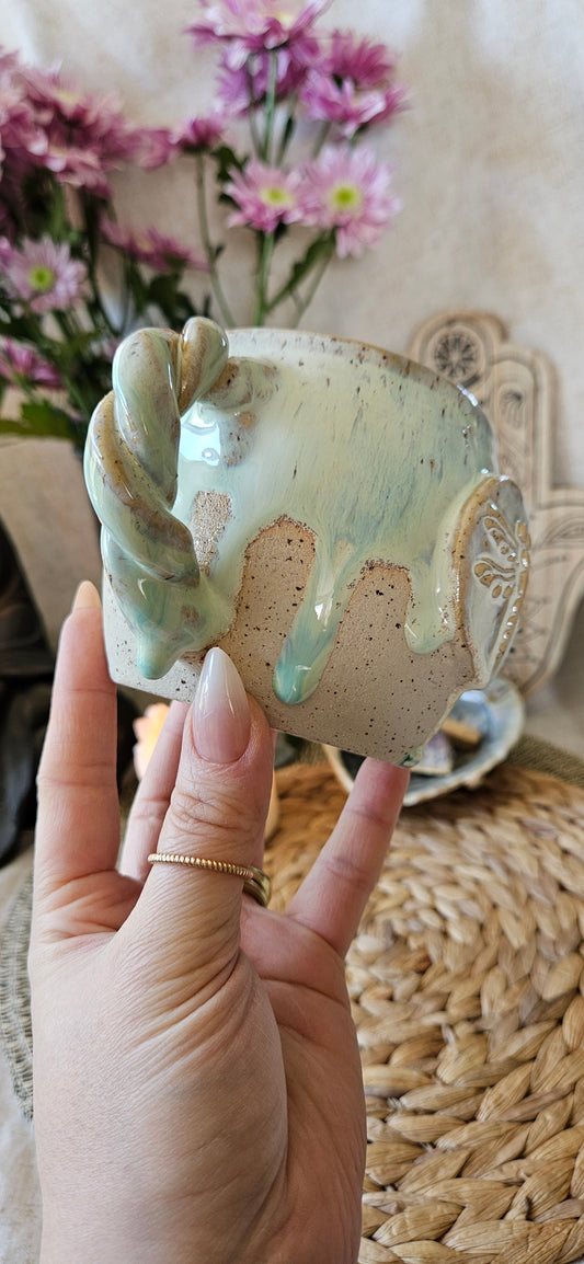 Atemberaubende Libellen Tasse in Türkis🦋🌸🌷