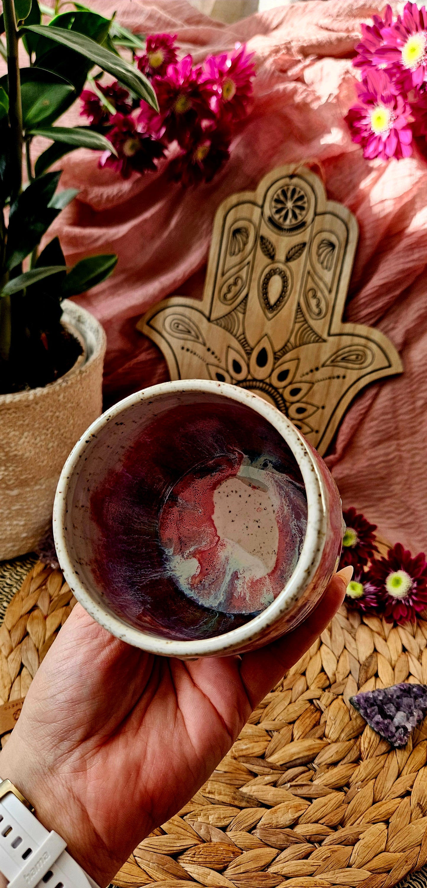 Zauberhafter ,,Ich bin Liebe" Becher mit Goldherzen 🌷🫶
